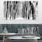 Designart - Snowy Forest Black and White - Modern Forest Canvas Art